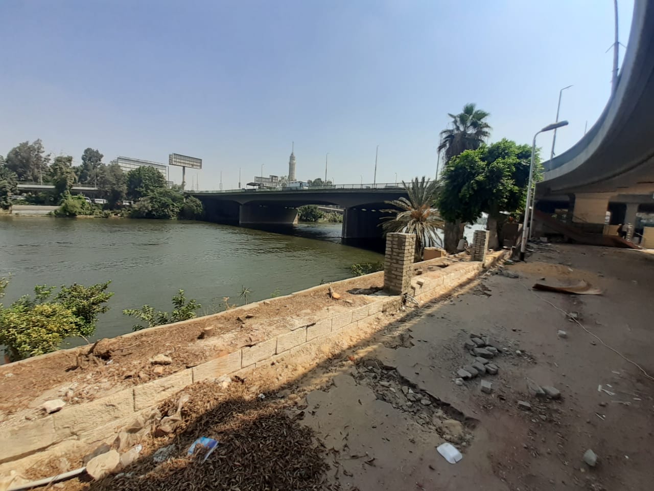 أعمال تطوير شارع النيل بالجيزة (3)