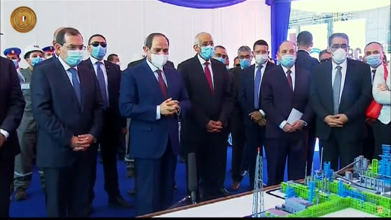 الرئيس عبد الفتاح السيسي خلال افتتاح مصفاة المصرية للتكرير  بمسطرد