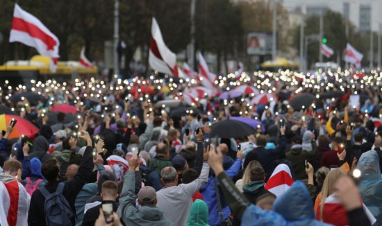 مظاهرات حاشدة فى بيلاروسيا (14)
