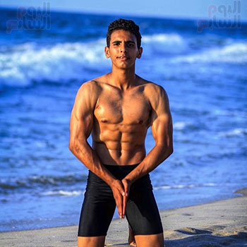 سمير أصغر لاعب كمال أجسام فى سيناء  (1)