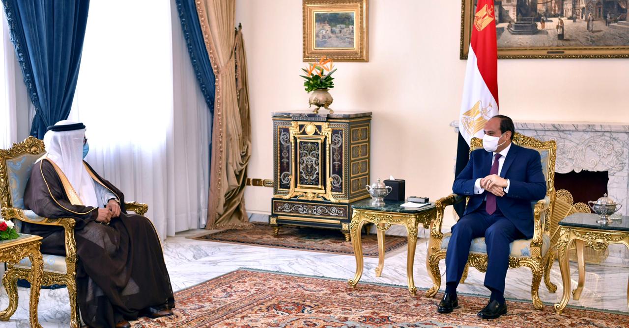 الرئيس السيسى خلال لقاء اليوم مع وفد البحرين (2)