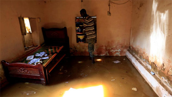 منزل مواطن سوداني بعد الفيضان