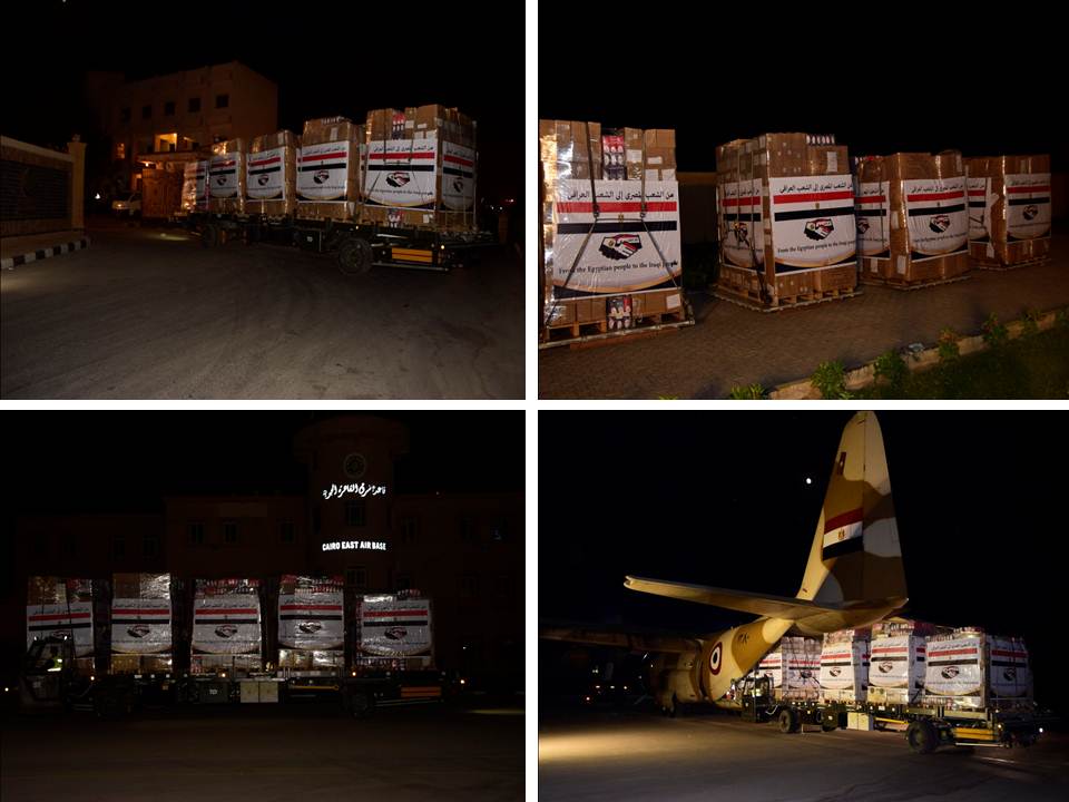 مصر ترسل طائرة مساعدات للعراق