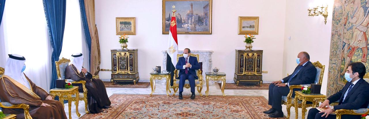الرئيس السيسى خلال لقاء اليوم مع وفد البحرين (1)