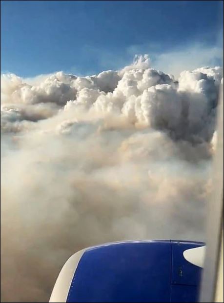 سحب الدخان الرمادية فوق سماء كاليفورنيا مع استمرار حرائق الغابات (3)