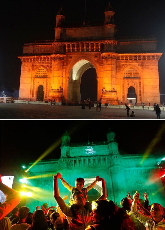 بوابة الهند  أكثر أماكن الاحتفال بليلة رأس السنة  في مومباي
