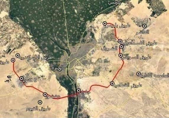 الرئيس يستهل أول أيام 2021 بتفقد قطاعات القوس الغربى للطريق الدائرى الأوسطى (6)