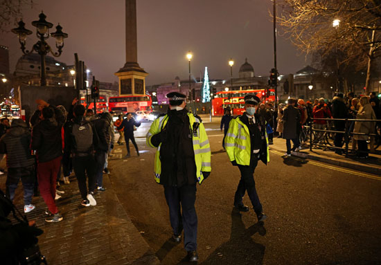 احتجاجات فى لندن ضد الإغلاق ومنع الاحتفال برأس السنة بسبب كورونا (3)