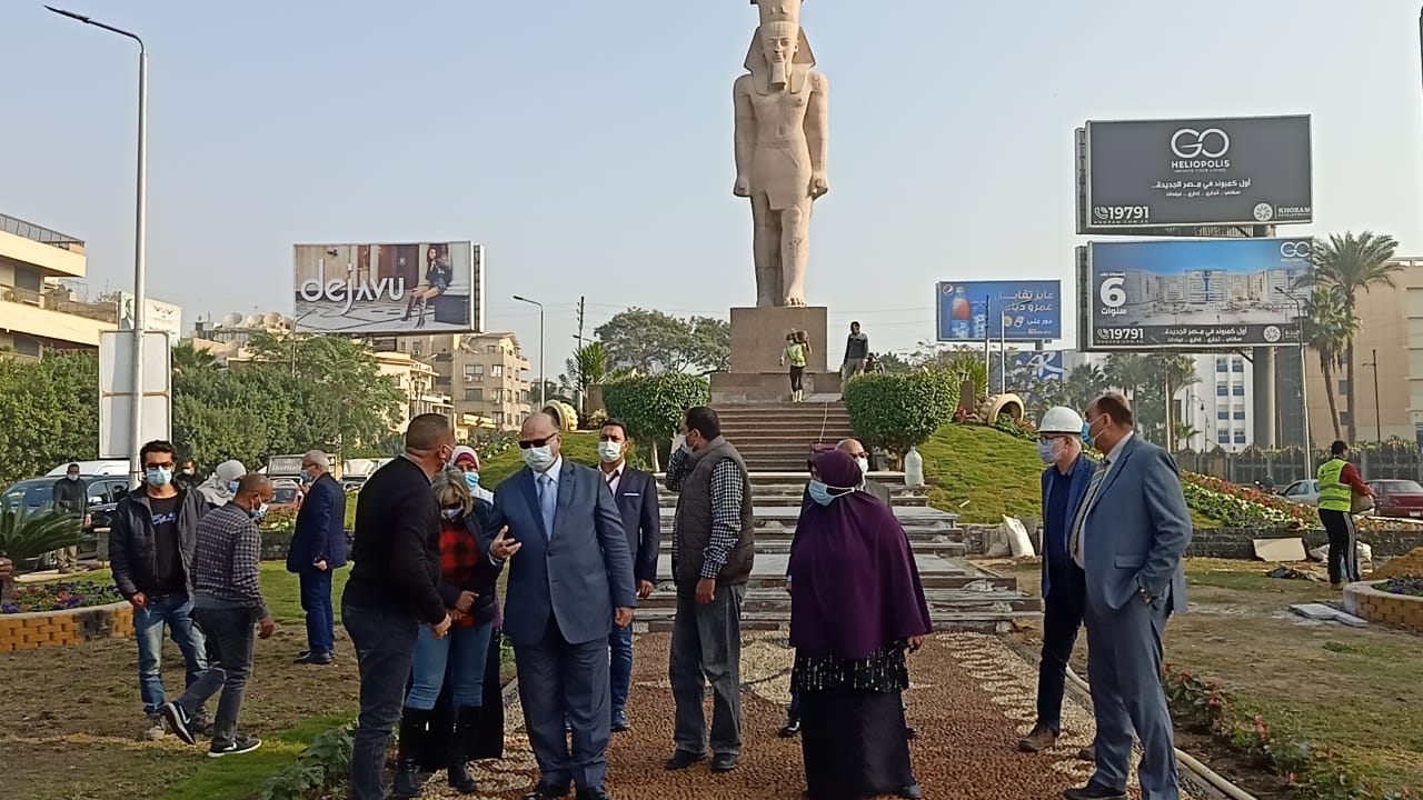 محافظ القاهرة يتفقد حديقة شارع صلاح سالم (5)
