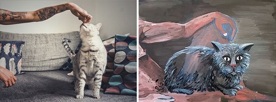 القطة بينوت - الرسم بواسطة كيت وايت