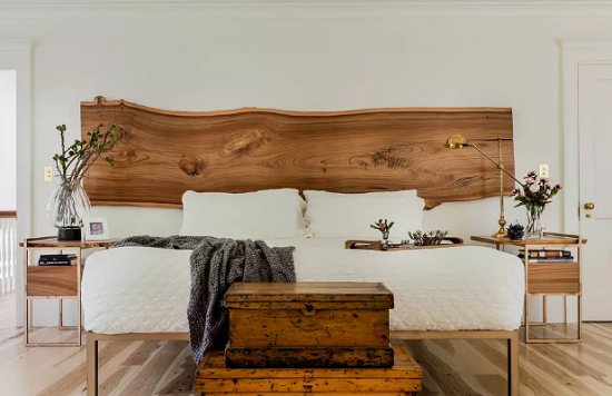 ديكور غرف نوم-سرير بلوح خشبى