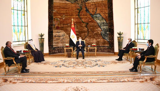 الرئيس عبد الفتاح السيسى  ورئيس البرلمان العربى  ورئيس مجلس النواب  (1)