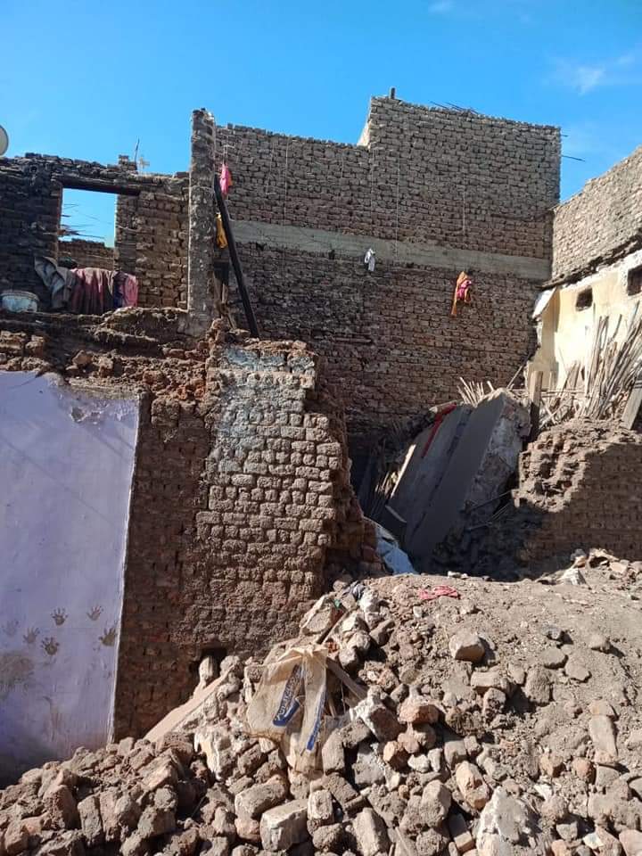 انهيار منزل بقرية شطب بمركز أسيوط (3)