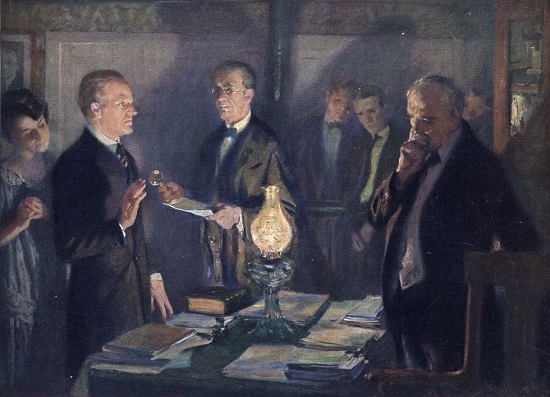أدى كالفن كوليدج اليمين الدستورية في حفل خاص في عام 1923 بعد الوفاة المفاجئة للرئيس هاردينغ