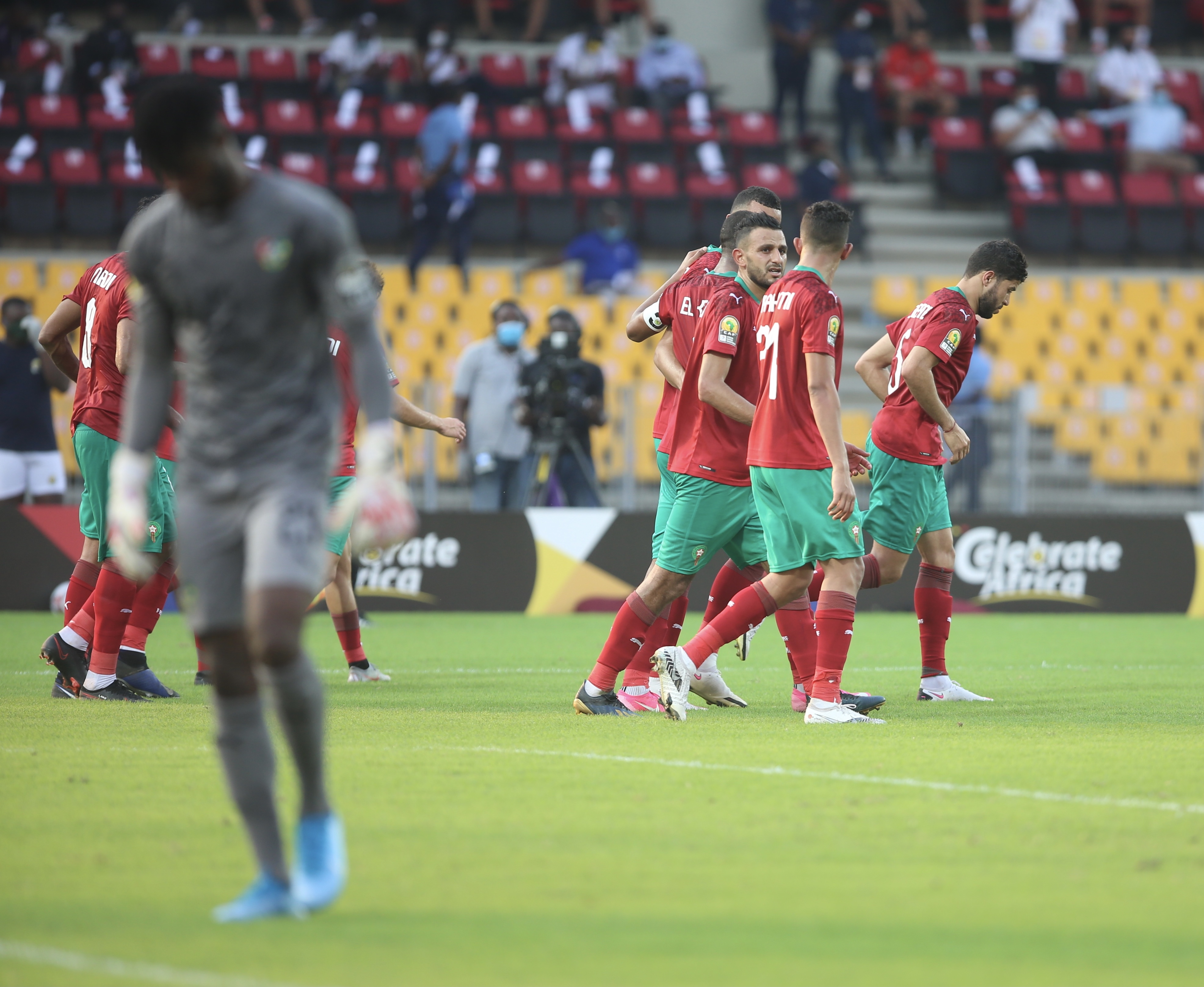 فرحة لاعبو المغرب