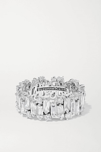 خاتم سوزان كالان الماسي من الذهب الأبيض عيار 18 قيراطًا (15575 دولارًا)