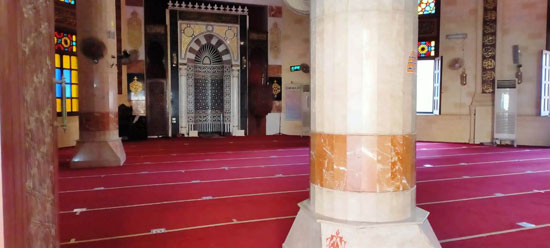 تجهيز ساحات مسجد الباقيات الصالحات لأداء صلاة الجنازة على عبلة الكحلاوى (1)