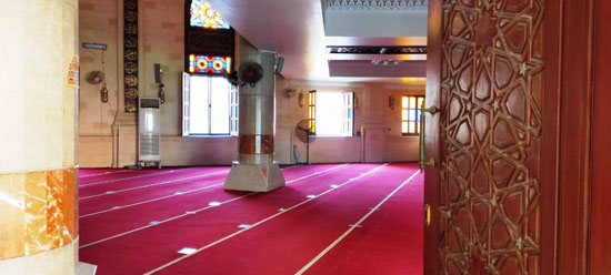 تجهيز ساحات مسجد الباقيات الصالحات لأداء صلاة الجنازة على عبلة الكحلاوى (3)
