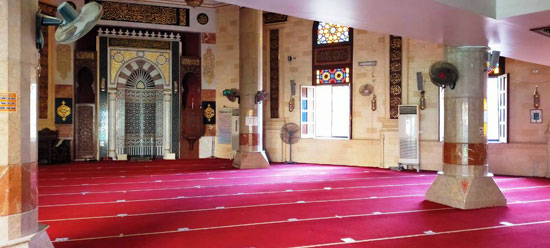 تجهيز ساحات مسجد الباقيات الصالحات لأداء صلاة الجنازة على عبلة الكحلاوى (4)