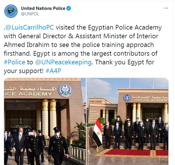 حساب شرطة الامم المتحدة على تويتر