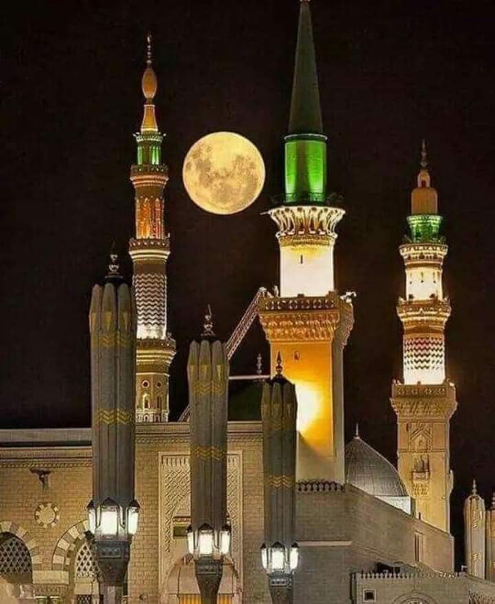 تعامد القمر على المسجد النبوى
