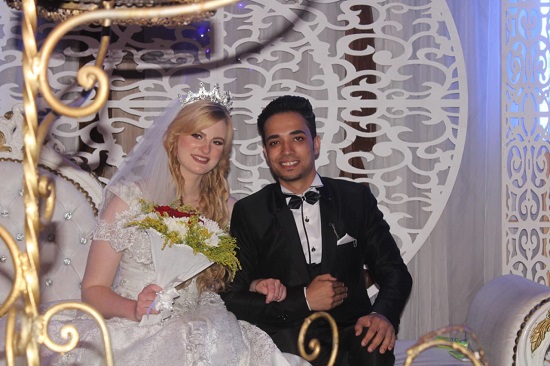 وليد وإلسا في حفل زفافهما