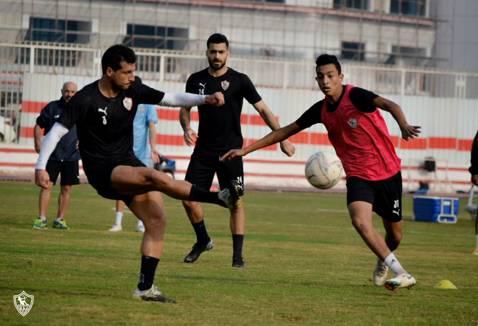 Zamalek training in preparation for the Vanguards of the Army match