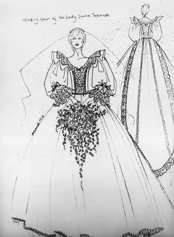 فستان ديانا من تصميم إليزابيث 