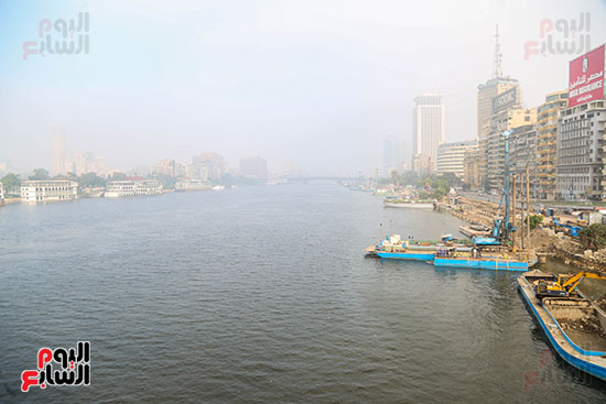 الشبورة تغطي سماء القاهرة