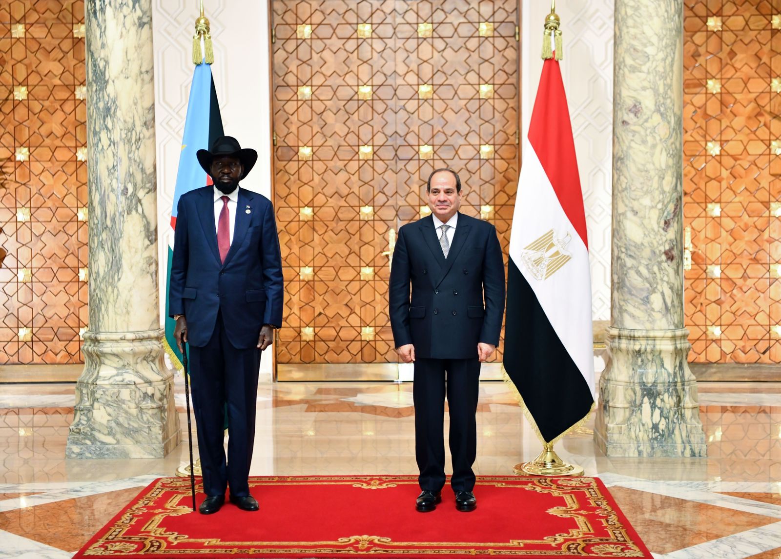 الرئيس السيسى يستقبل نظيره رئيس جنوب السودان  (1)