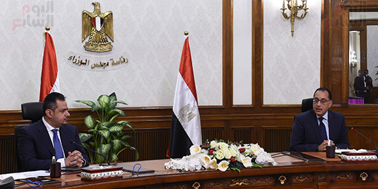جلسة المباحثات الثنائية الموسعة بين رئيس الوزراء ونظيره اليمنى (4)