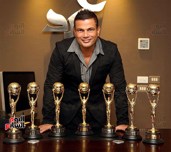 حصل عمرو دياب على 7 جوائز الموسيقى العالمية