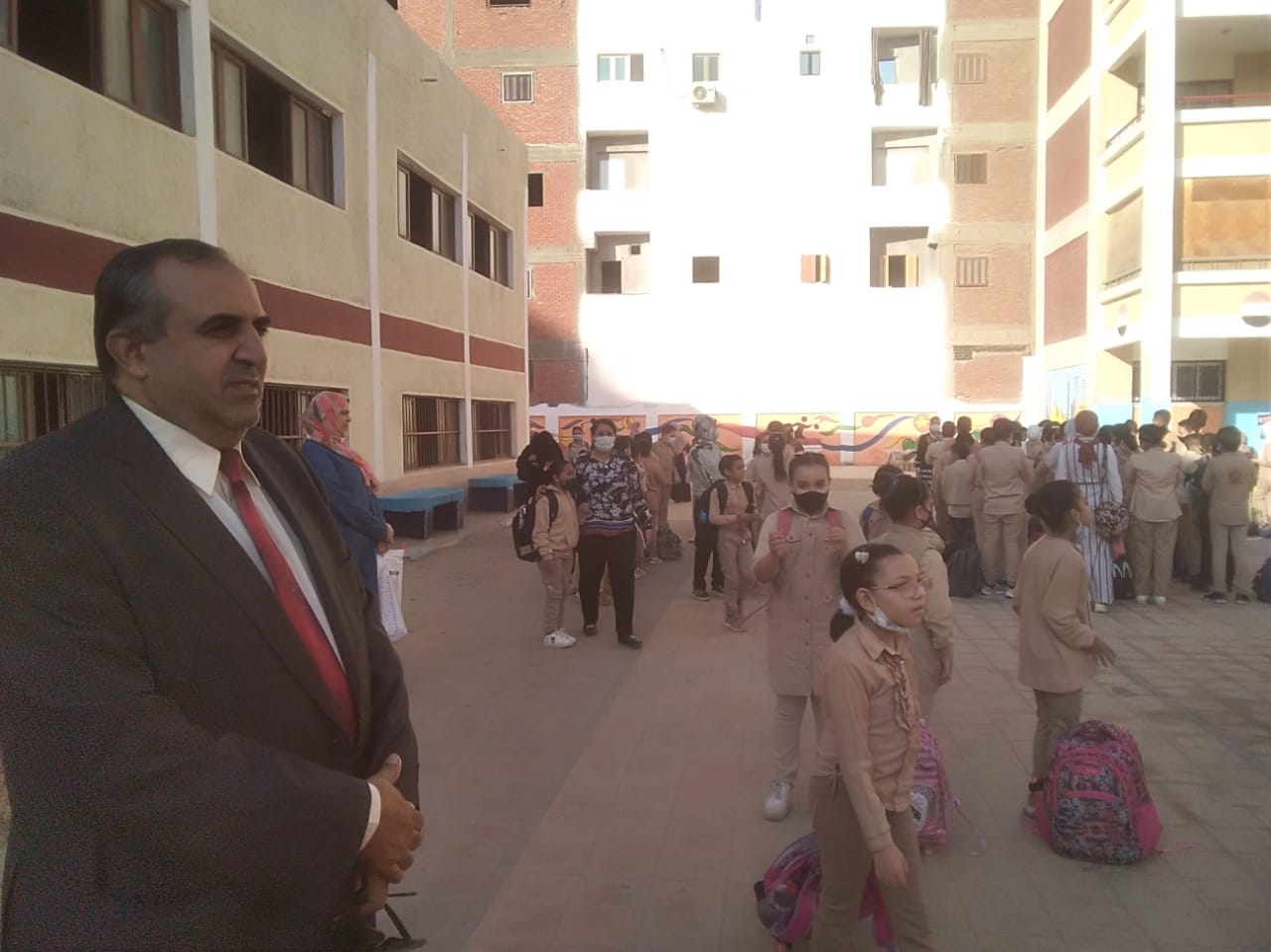 طابور الصباح من مدرسة هدى شعراوى بكفر الشيخ (8)
