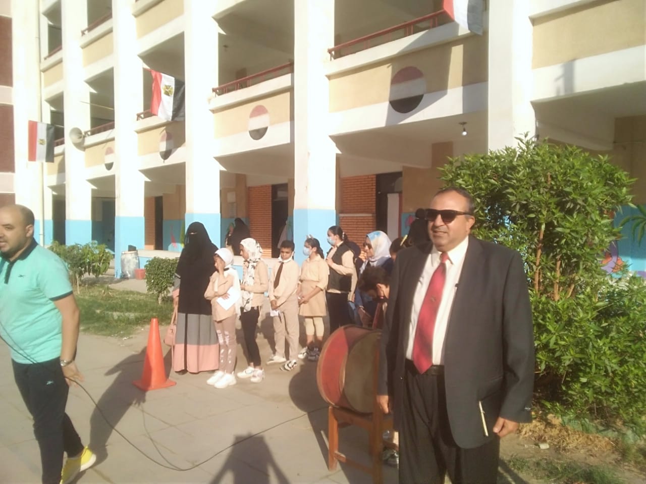 طابور الصباح من مدرسة هدى شعراوى بكفر الشيخ (13)