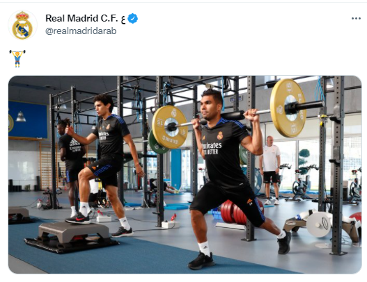 حساب ريال مدريد يعلن شفاء كاساميرو