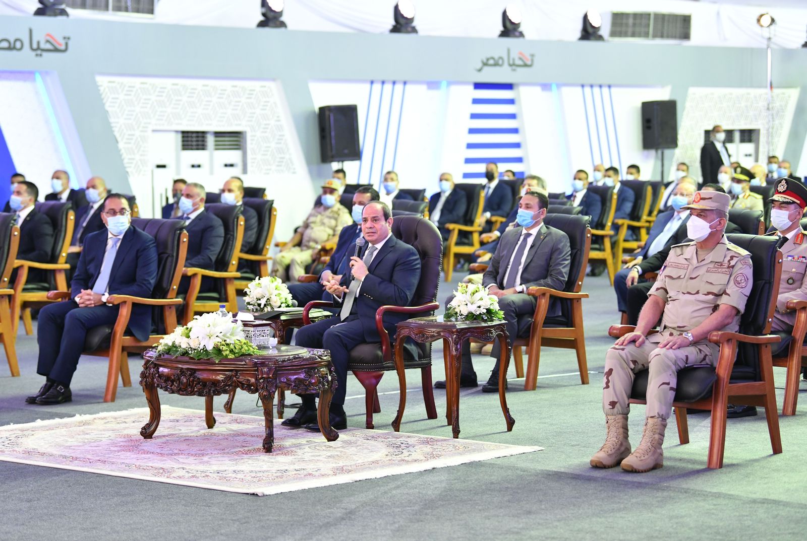 الرئيس السيسي خلال افتتاحه عددا من مشروعات (7)