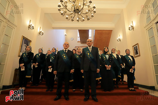 القاضيات أثناء حلف اليمين بمجلس الدولة (49)