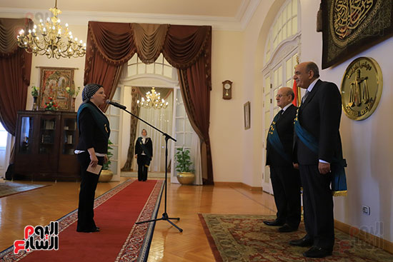 القاضيات أثناء حلف اليمين بمجلس الدولة (60)