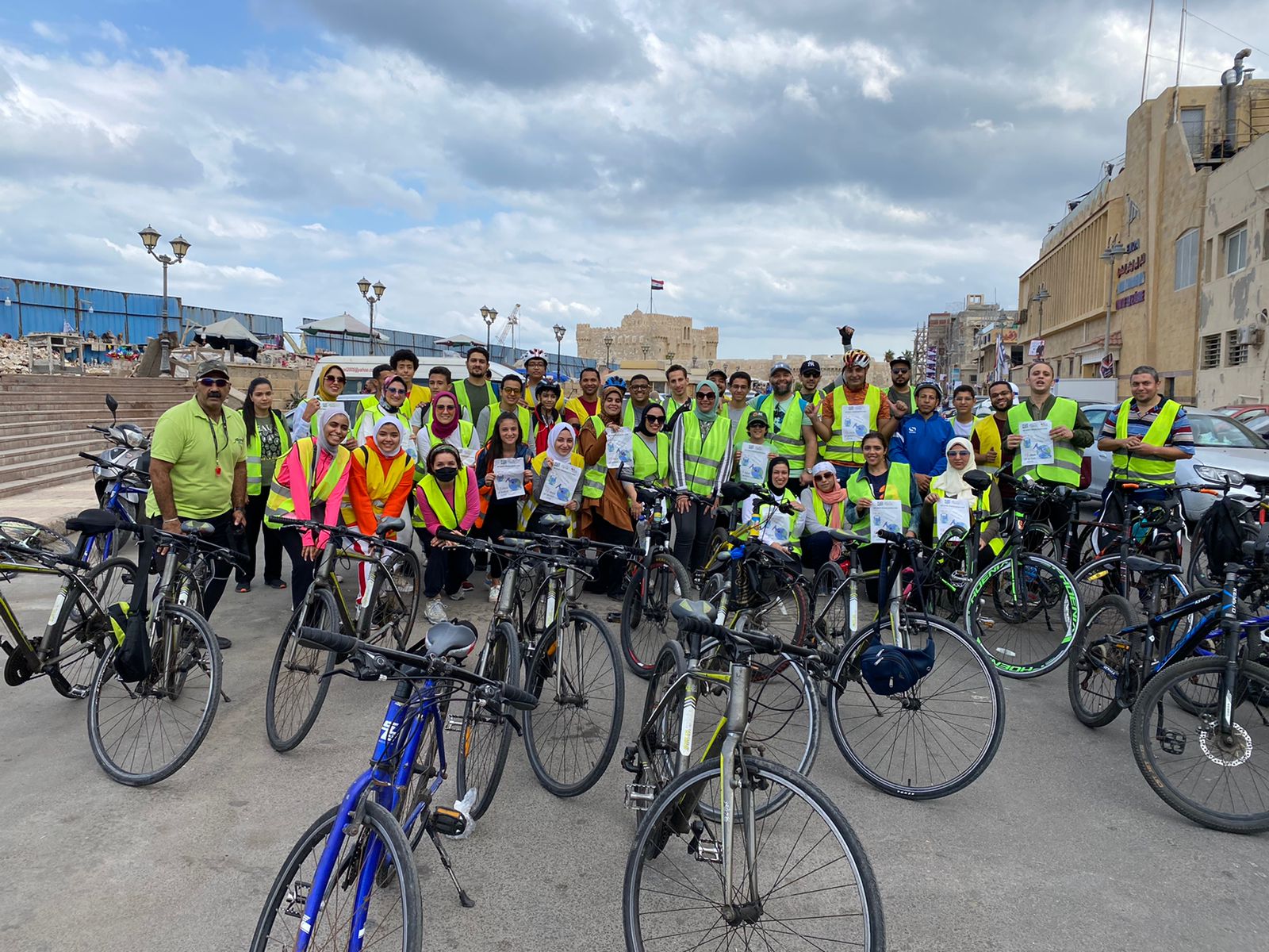 ٣٠شاب يشاركون برالى الدراجات لمواجهة تغير المناخ