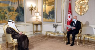 رئيس تونس ووزير خارجية الكويت