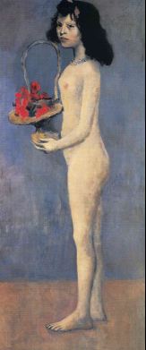 لوحة الفتاة مع الزهور