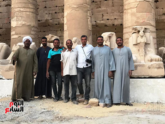 صور-تذكارية-لفريق-العمل-بكباش-الكرنك صور-تذكارية-لفريق-العمل-بكباش-الكرنك