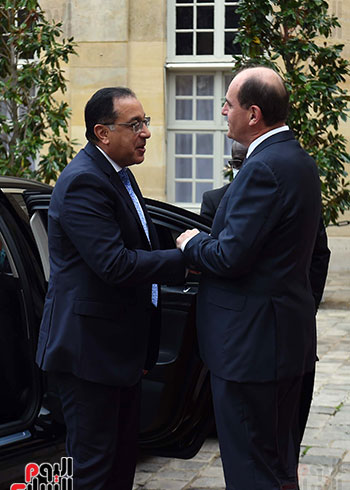 مصطفى مدبولى، رئيس مجلس الوزراء وجون كاستيكس، رئيس وزراء فرنسا (1)