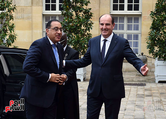 مصطفى مدبولى، رئيس مجلس الوزراء وجون كاستيكس، رئيس وزراء فرنسا (3)