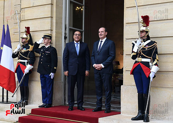 مصطفى مدبولى، رئيس مجلس الوزراء وجون كاستيكس، رئيس وزراء فرنسا (5)