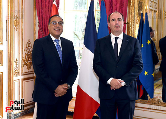 مصطفى مدبولى، رئيس مجلس الوزراء وجون كاستيكس، رئيس وزراء فرنسا (12)