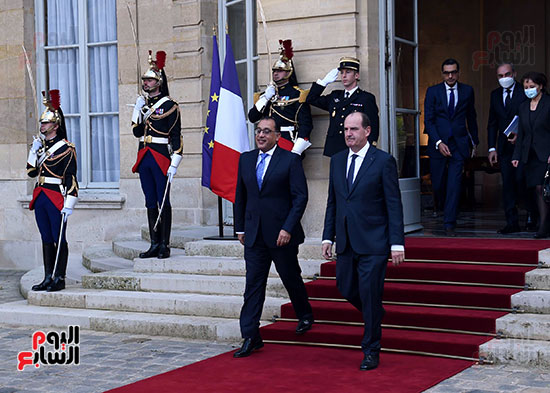 مصطفى مدبولى، رئيس مجلس الوزراء وجون كاستيكس، رئيس وزراء فرنسا (21)