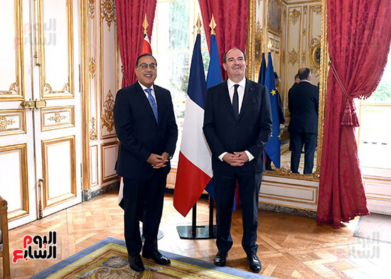 مصطفى مدبولى، رئيس مجلس الوزراء وجون كاستيكس، رئيس وزراء فرنسا (11)