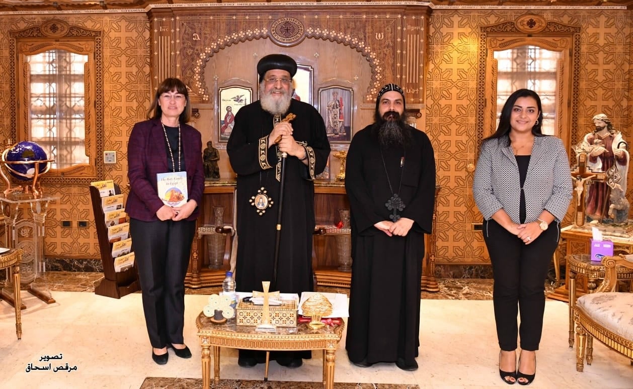 منسقة الأمم المتحدة مع قداسة البابا تواضروس الثانى منسقة الأمم المتحدة مع قداسة البابا تواضروس الثانى