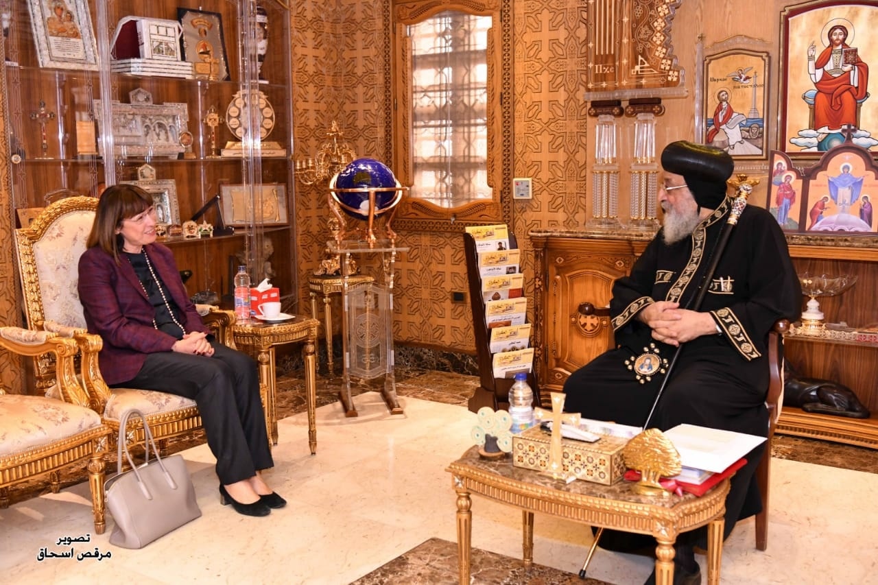 البابا تواضروس يستقبلمنسقة الأمم المتحدة البابا تواضروس يستقبلمنسقة الأمم المتحدة